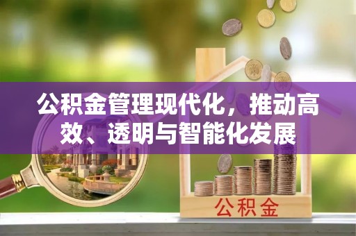 魏都公积金管理现代化，推动高效、透明与智能化发展